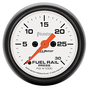 AutoMeter 5786 Phantom 2-1/16" Fuel Rail Pressure Gauge, 0-30K PSI Electrical