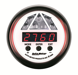 AutoMeter 5787 Phantom 2-1/16" Level 1 Shift Light Gauge, 0-16,000  RPM Digital