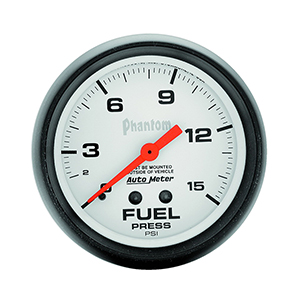 AutoMeter 5810 Phantom 2-5/8" Fuel Pressure Gauge, 0-15 PSI Mechanical
