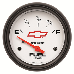 AutoMeter 5814-00406 GM White 2-5/8" Air-Core Fuel Level Gauge, 0-90 Ohms Electric