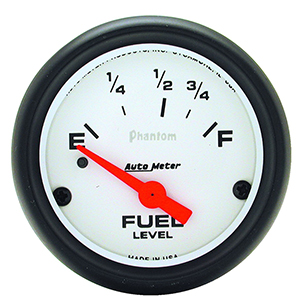 AutoMeter 5814 Phantom 2-5/8" Fuel Level Gauge, 0-90 Ohms Electrical