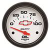 AutoMeter 5827-00406 GM White 2-5/8" Air-Core Oil Pressure Gauge, 0-100 PSI Electric