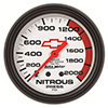 AutoMeter 5828-00406 GM White 2-5/8" Nitrous Pressure Gauge, 0-2000 PSI Mechanical
