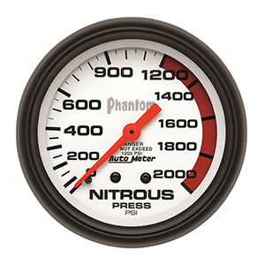 AutoMeter 5828 Phantom 2-5/8" Nitrous Pressure Gauge, 0-2000 PSI Mechanical