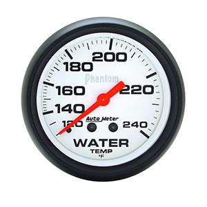 AutoMeter 5832 Phantom 2-5/8" Water Temperature Gauge, 120-240 F Mechanical