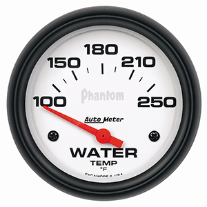 AutoMeter 5837 Phantom 2-5/8" Water Temperature Gauge, 100-250 F Electrical