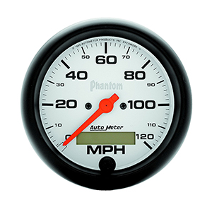 AutoMeter 5887 Phantom 3-3/8" Speedometer Gauge, 0-120 MPH Electrical