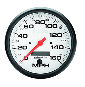 AutoMeter 5889 Phantom 5" Speedometer Gauge, 0-160 MPH Electrical