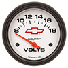 AutoMeter 5891-00406 GM White 2-5/8" Air-Core Voltmeter Gauge, 8-18V Electric