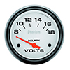 AutoMeter 5891 Phantom 2-5/8" Voltmeter Gauge, 8-18V Electrical