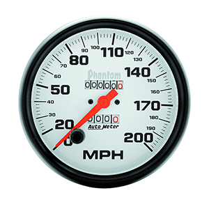 AutoMeter 5896 Phantom 5" Speedometer Gauge, 0-200 MPH Mechanical