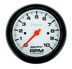 AutoMeter 5897 Phantom 3-3/8" In-Dash Tachometer Gauge, 0-10,000  RPM Electrical