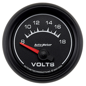 AutoMeter 5992 ES 2-1/16" Air-Core Electric Voltmeter Gauge, 8-18V Electric