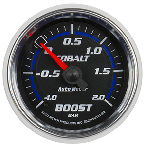 AutoMeter 6103-M2 Cobalt Mechanical 2-1/16" Boost/Vacuum Gauge, -1/+2 Bar