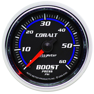 AutoMeter 6105 Cobalt Mechanical 2-1/16" Boost Gauge, 0-60 PSI