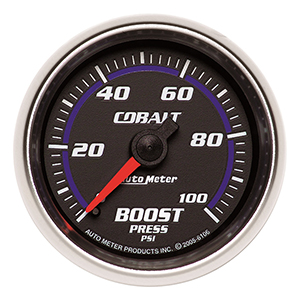 AutoMeter 6106 Cobalt Mechanical 2-1/16" Boost Gauge, 0-100 PSI