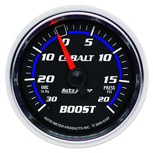 AutoMeter 6107 Cobalt Mechanical 2-1/16" Boost/Vacuum Gauge, 30in HG/20 PSI
