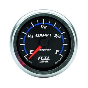 AutoMeter 6114 Cobalt Electric 2-1/16" Adjustable Fuel Level Gauge, Programmable 0-280 Ohms