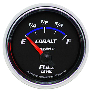 AutoMeter 6116 Cobalt Electric 2-1/16" Air-Core Fuel Level Gauge, 240-33 Ohms