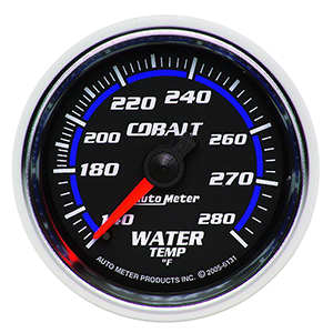 AutoMeter 6131 Cobalt Mechanical 2-1/16" Water Temperature Gauge, 140-280 f