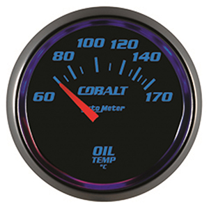 AutoMeter 6148-M Cobalt Electric 2-1/16" Air-Core Oil Temperature Gauge, 60-170 c