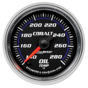 AutoMeter 6156 Cobalt Electric 2-1/16" Oil Temperature Gauge, 140-280 f