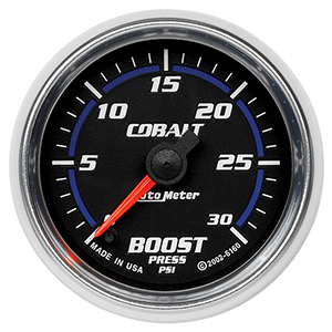 AutoMeter 6160 Cobalt Electric 2-1/16" Boost Gauge, 0-30 PSI