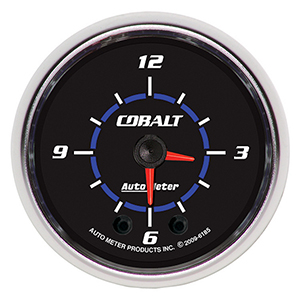 AutoMeter 6185 Cobalt Electric 2-1/16" Digital Stepper Motor 12 Hour Clock Gauge