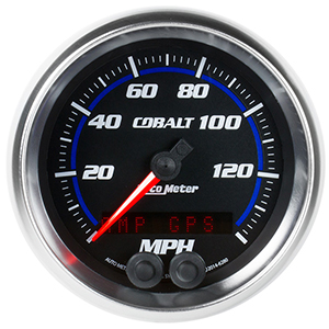 AutoMeter 6280 Cobalt Electric 3-3/8" LED GPS Speedometer Gauge, 0-140 MPH