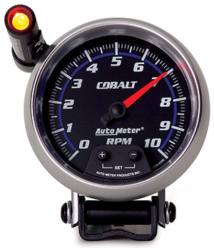 AutoMeter 6290 Cobalt Electric 3-3/4" Air-Core Pedestal Tachometer Gauge, 0-10,000  RPM