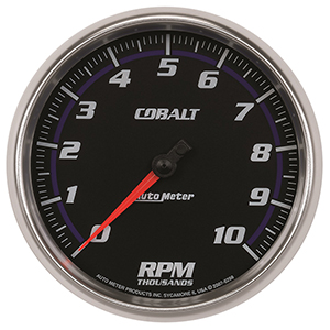 AutoMeter 6298 Cobalt Electric 5" Air-Core In-Dash Tachometer Gauge, 0-10,000  RPM