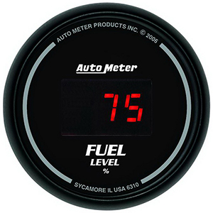 AutoMeter 6310 Sport-Comp Digital 2-1/16" Fuel Level Gauge, Programmable 0-280 Ohms