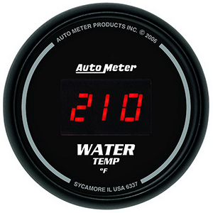 AutoMeter 6337 Sport-Comp Digital 2-1/16" Water Temperature Gauge, 0-340 F