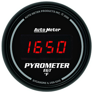 AutoMeter 6345 Sport-Comp Digital 2-1/16" Pyrometer Gauge, 0-2000 F