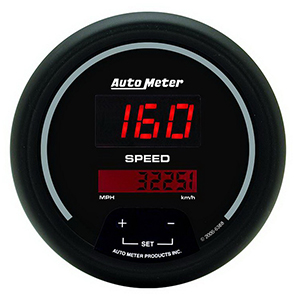 AutoMeter 6388 Sport-Comp Digital 3-3/8" Speedometer Gauge, 260 MPH / 260 KM/H
