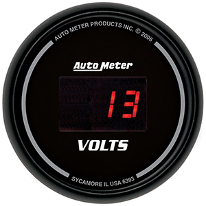 AutoMeter 6393 Sport-Comp Digital 2-1/16" Voltmeter Gauge, 8-18V