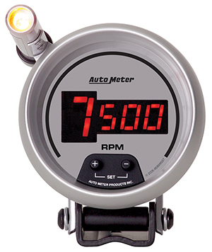 AutoMeter 6599 Ultra-Lite Digital 3-3/4" Pedestal Tachometer Gauge, 0-10,000  RPM  Digital