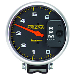AutoMeter 6806 Pro-Comp 5" Pedestal Tachometer with Peak Memory, 0-6,000  RPM Diesel Electrical