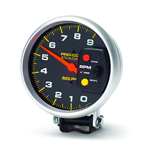 AutoMeter 6809 Pro-Comp 5" Pedestal Tachometer with Peak Memory, 0-9,000  RPM Electrical