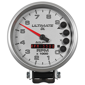 AutoMeter 6894 Ultimate 5" Air-Core Pedestal Tachometer Gauge, 0-9000  RPM, Silver Electric