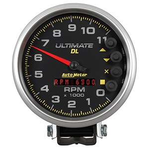 AutoMeter 6897 Ultimate 5" Air-Core Pedestal Tachometer Gauge, 0-11,000  RPM, Black Electric