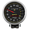 AutoMeter 6897 Ultimate 5" Air-Core Pedestal Tachometer Gauge, 0-11,000  RPM, Black Electric