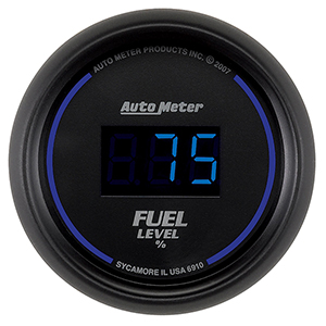AutoMeter 6910 Cobalt Digital 2-1/16" Adjustable Fuel Level Gauge, Programmable 0-280 Ohms