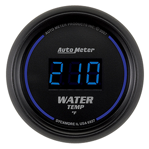 AutoMeter 6937 Cobalt Digital 2-1/16" Water Temperature Gauge, 0-340 f
