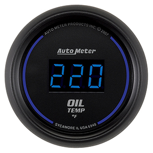 AutoMeter 6948 Cobalt Digital 2-1/16" Oil Temperature Gauge, 0-340 f