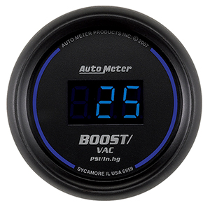 AutoMeter 6959 Cobalt Digital 2-1/16" Boost/Vacuum Gauge, 30in HG/30 PSI