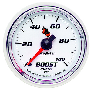 AutoMeter 7106 C2 2-1/16" Boost Gauge, 0-100 PSI Mechanical