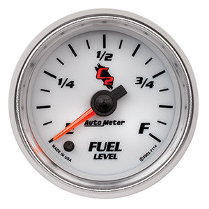 AutoMeter 7114 C2 2-1/16" Air-Core Fuel Level Gauge, Programmable 0-280 Ohms Electrical