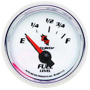 AutoMeter 7115 C2 2-1/16" Air-Core Fuel Level Gauge, 73 E 8-12 F Ohms Electrical