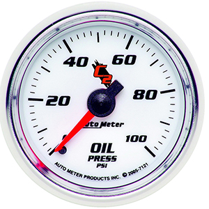 AutoMeter 7121 C2 2-1/16" Oil Pressure Gauge, 0-100 PSI Mechanical